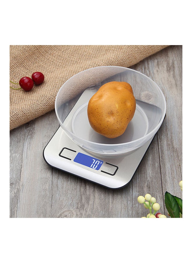 Digital Kitchen Scale Black/Silver 18x14x1.7cm