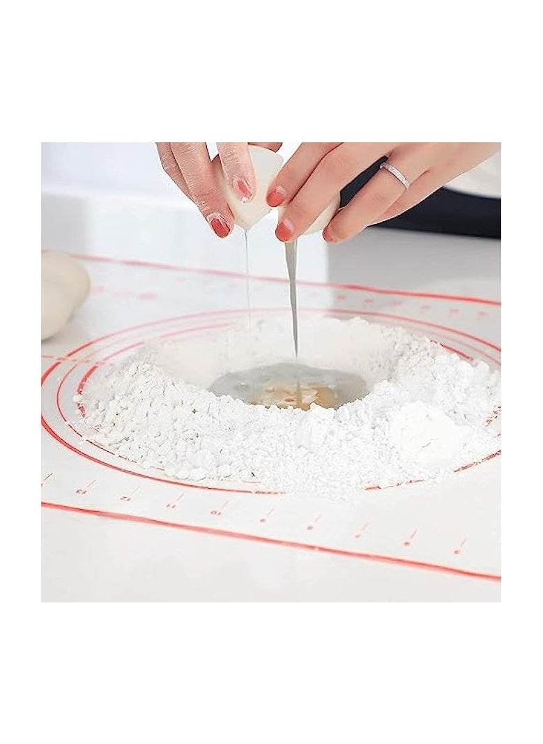 Baking Mat, Silicone Rolling Pastry Mat, Non Stick Kneading Pad Sheet Glass Fiber Rolling Dough Large Size For Cake Macaron Kitchen Tools, Reusable Food-Safe (15.7 * 11.8in/40 * 30cm)
