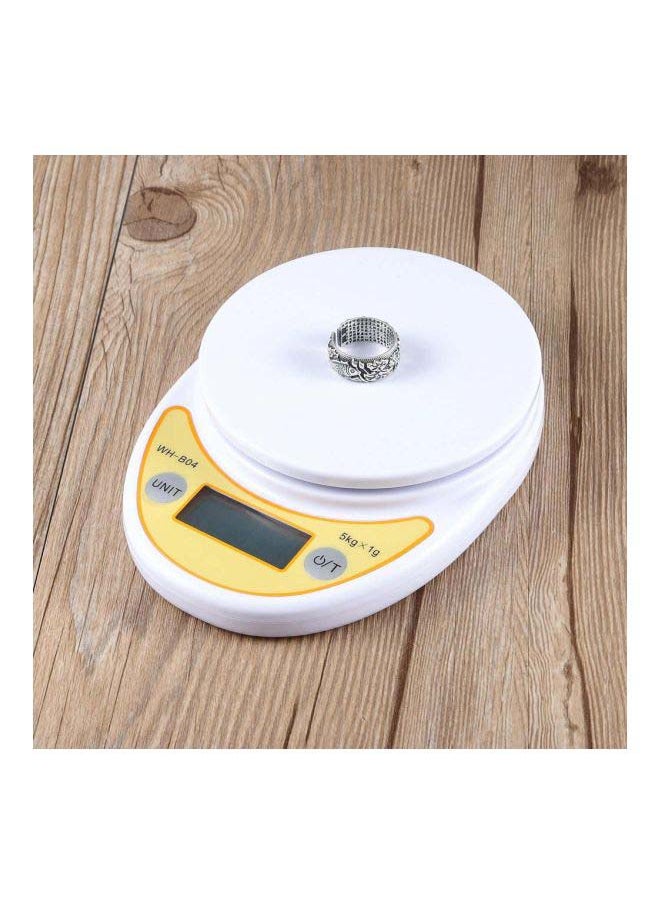 Digital Electronic Food Balance Scale White 16x11.5x3.5centimeter