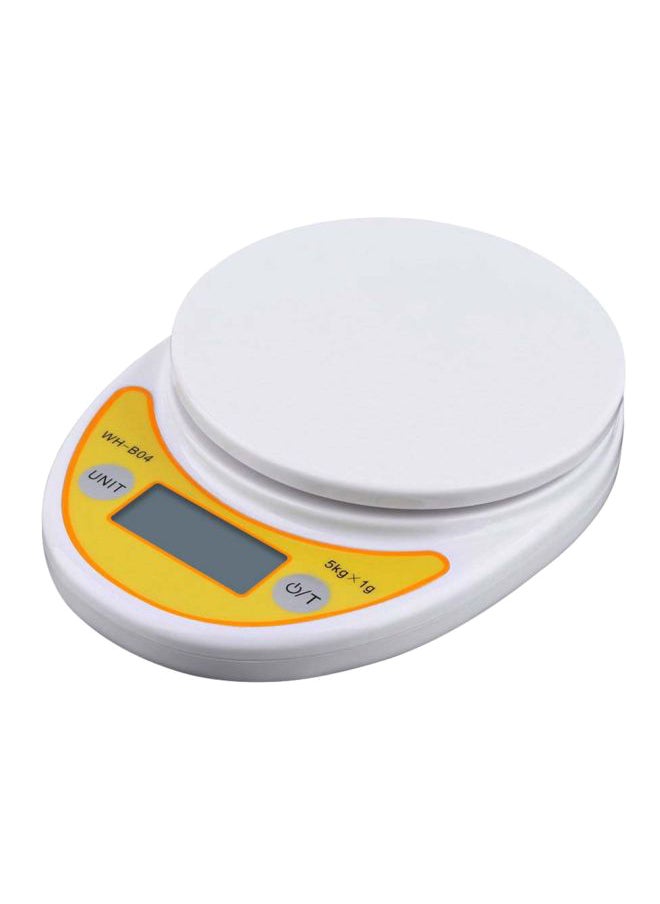 Digital Electronic Food Balance Scale White 16x11.5x3.5centimeter