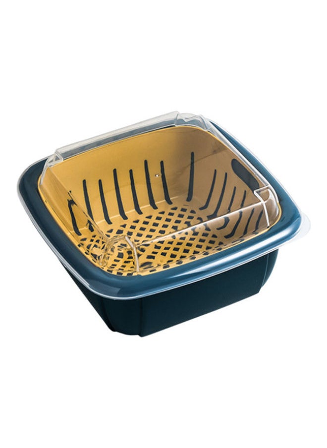 Multi-Functional Drain Basket With Transparent Cover Multicolour 22.0 x 22.0 x 11.0cm