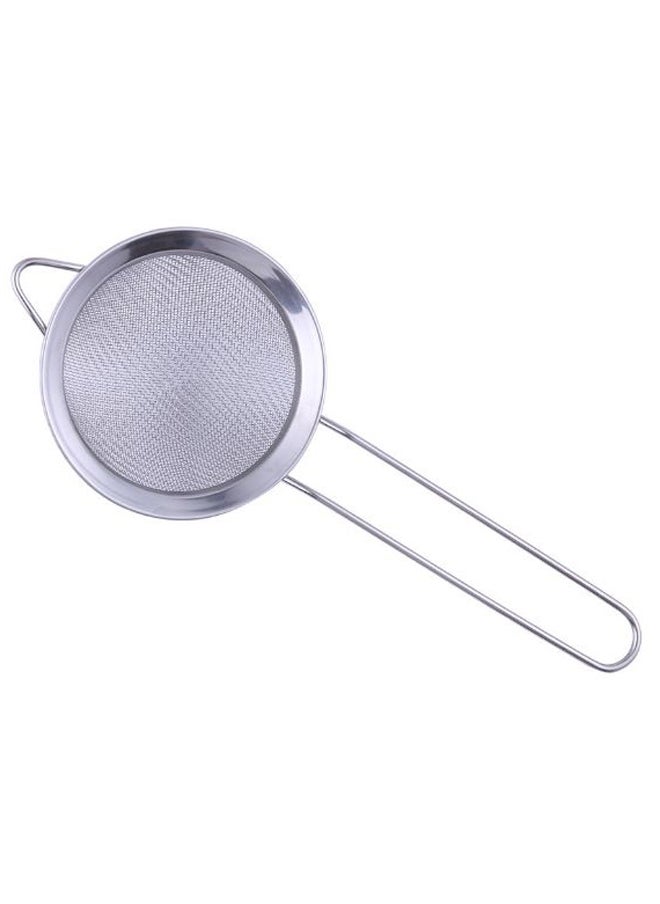 Fine Mesh Oil Strainer Silver 8centimeter