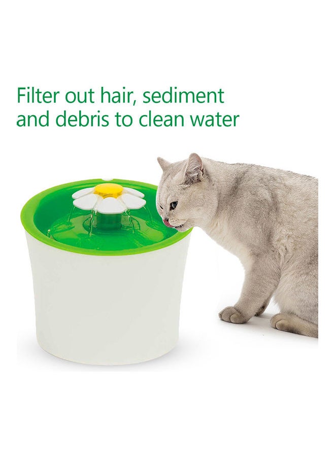 8 Piece Cat Water Fountain Filters White 14.9x12x14.6cm