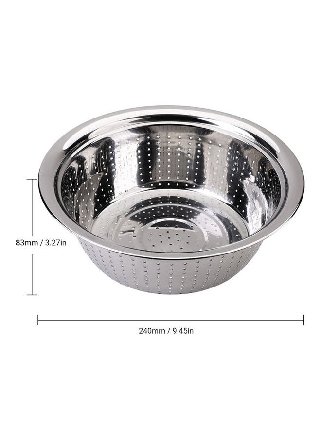 Vegetable Washing Bowl Silver 24.20 x 8.50 x 8.50cm