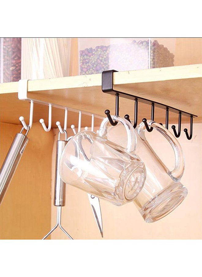 Cupboard Wardrobe Holder Kitchen Storage Rack White 26x6.5x1.5centimeter