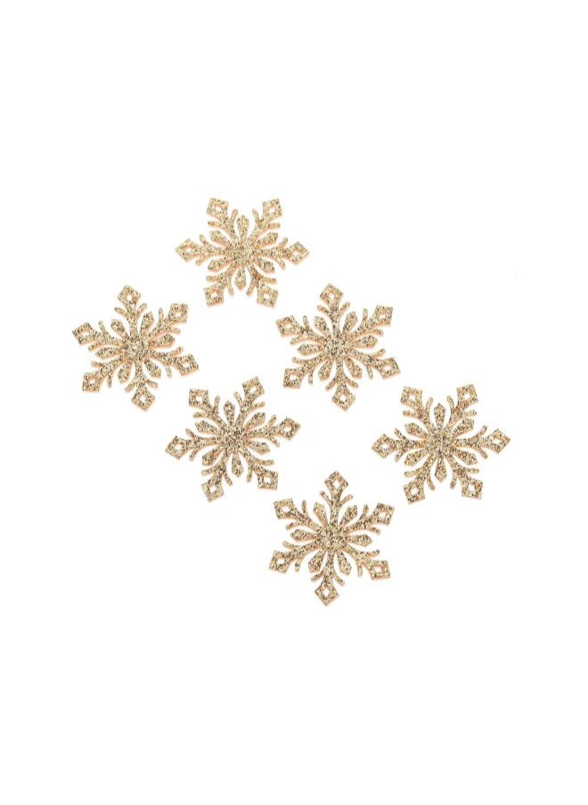 30pcs Snowflake Patches Glitter Patches Snowflake Appliques Hairpins Patches for Clothes Dress Plant Hat Jeans Sewing Flowers