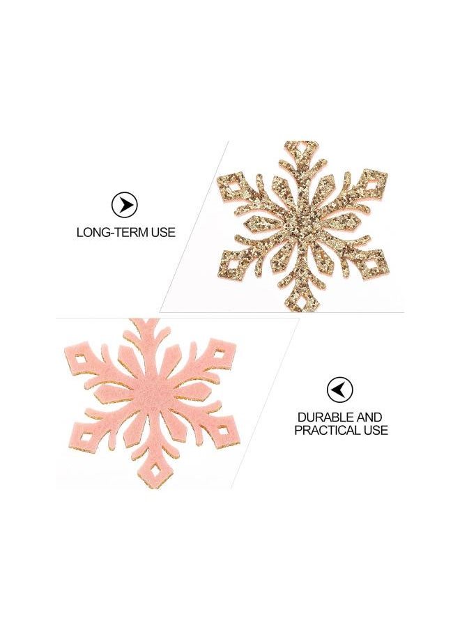 30pcs Snowflake Patches Glitter Patches Snowflake Appliques Hairpins Patches for Clothes Dress Plant Hat Jeans Sewing Flowers