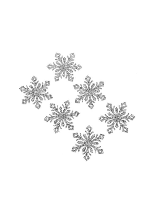 30pcs Snowflake Patches Glitter Patches Snowflake Appliques Hairpins Patches for Clothes Dress Plant Hat Jeans Sewing Flowers