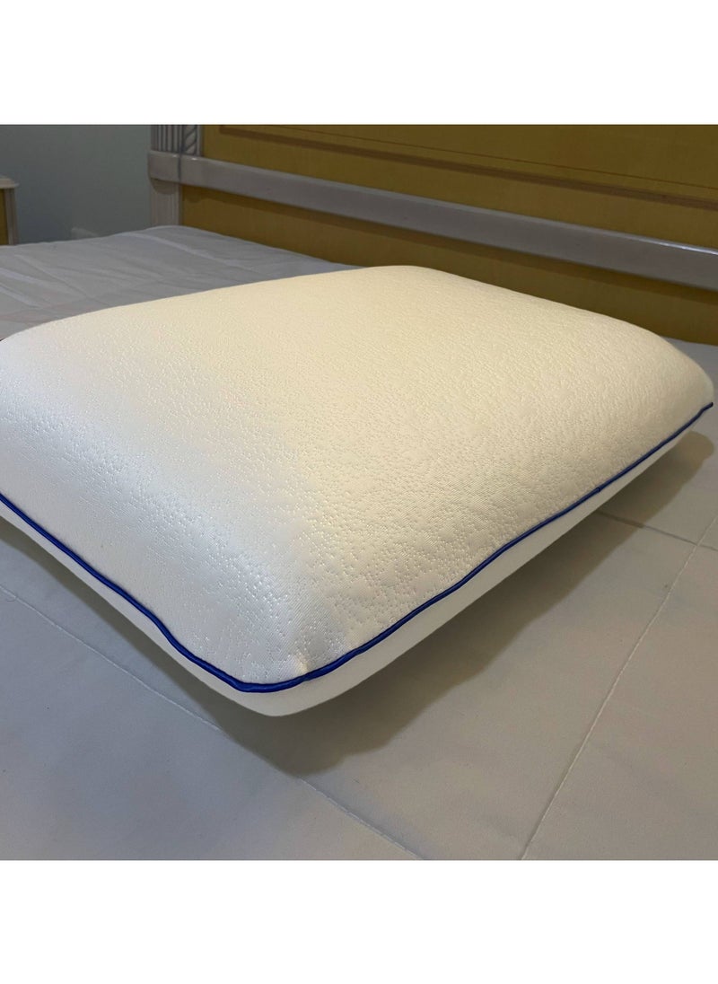 Cooling Ergonomic Memory Foam Pillow With Cooling Technology and Removable Cover - 60x40x13 cm