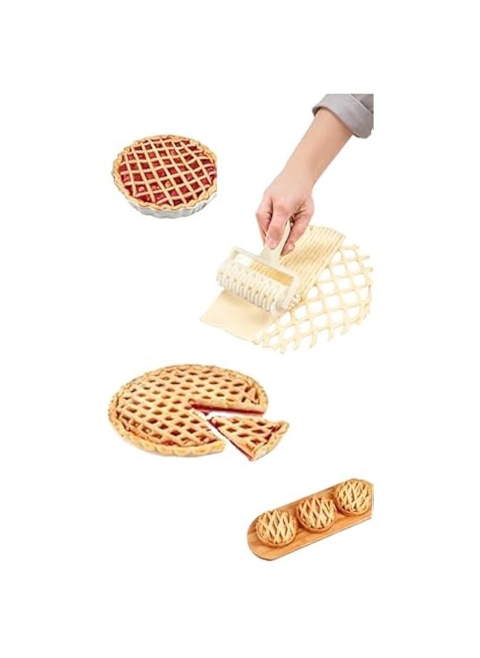 Time-Saver Dough Lattice Roller Cutter for Perfect Pie, Pizza, Biscuits, and More - Essential Baking Tool for Easy Crust Creation