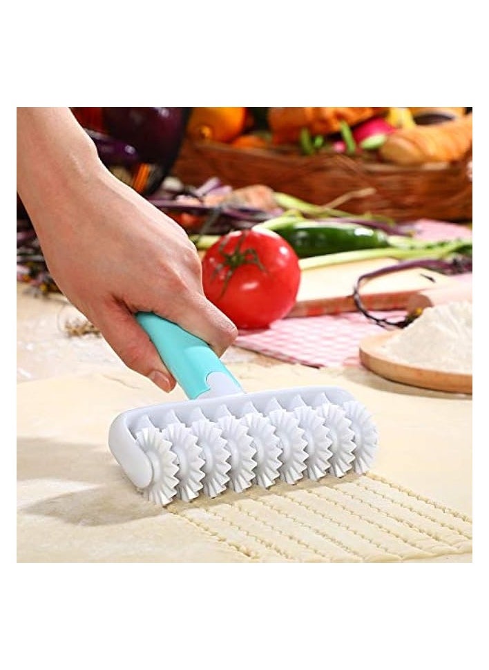 Cutter Wheel Roller Pastry Mold Dough Lattice Cutter 4 Different Gears Embosser Set Noodle Dough Cutter Pastry Tools for Pie Pastry Household Baking