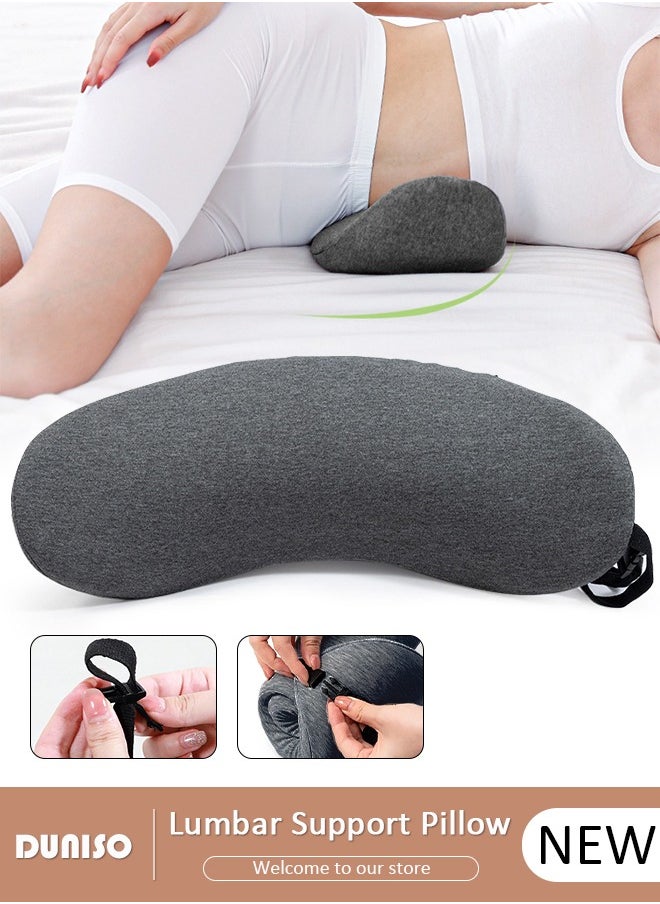 Lumbar Support Pillow, Ergonomic Back Support Memory Foam Lumbar Pillow for Sleeping,Detachable Washable Back Pillow for Car Seat Office Chair Recliner and Bed