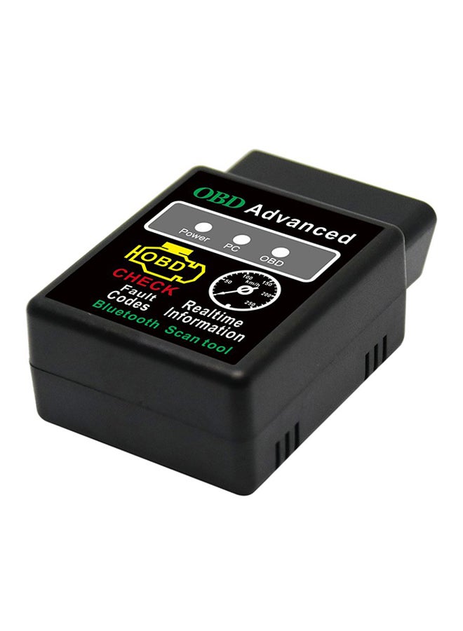 BT 2.0 Interface OBDII Car Diagnostic Scanner Code Reader Tool For Android Black