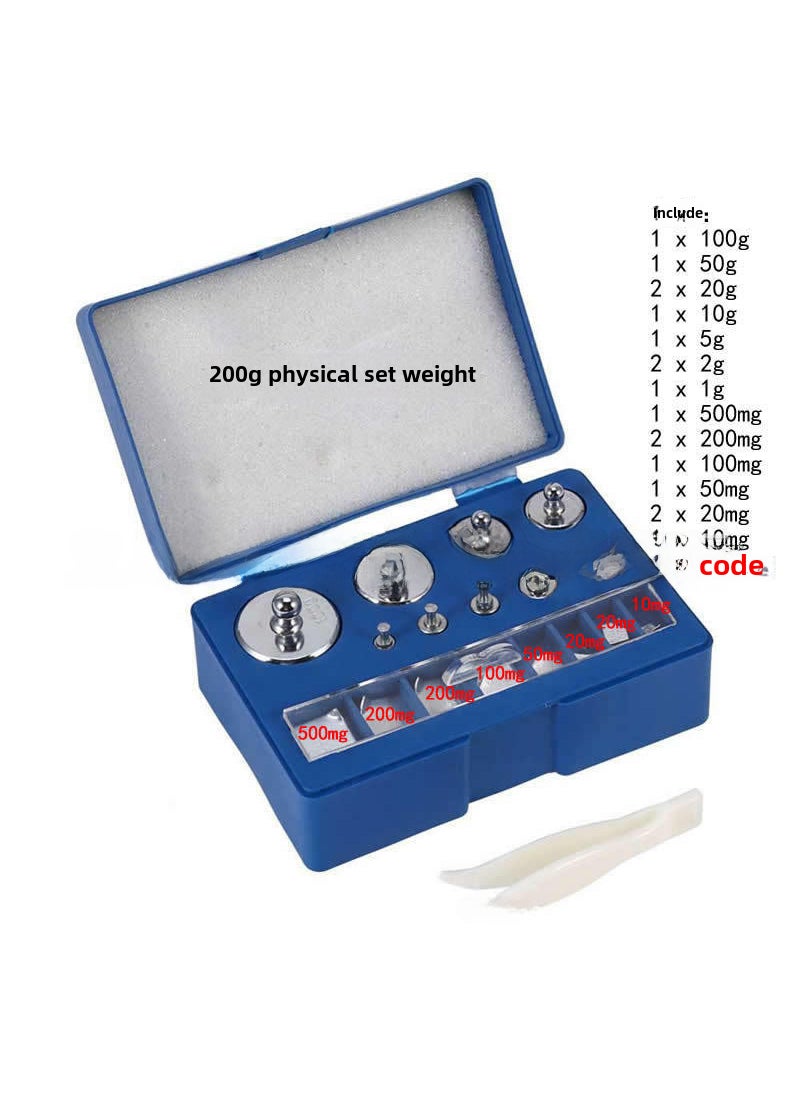 200g Student Weights Set 10mg-100g Steel Chrome Plated