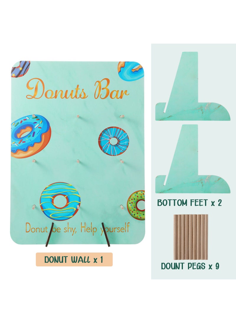 Wooden Display Stand DIY Props Donut Christmas Board Support Cyan