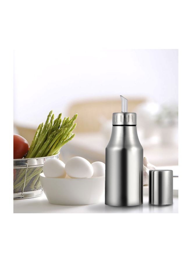 Stainless Steel Oil Dispenser Silver 500ml