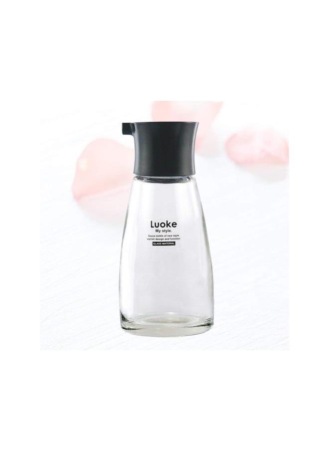 Glass Soy Sauce Dispenser Leakproof Condiment Container Seasoning Bottle Vinegar Cruet Soy Sauce Bottle Dispenser Kitchen Supply Black