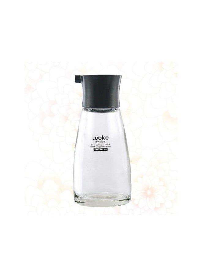 Glass Soy Sauce Dispenser Leakproof Condiment Container Seasoning Bottle Vinegar Cruet Soy Sauce Bottle Dispenser Kitchen Supply Black