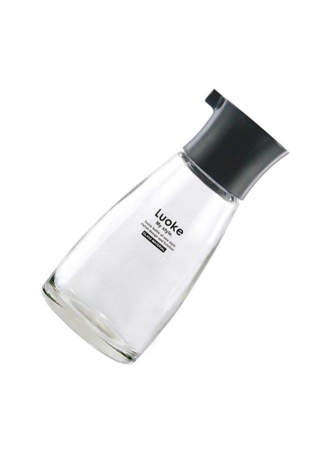 Glass Soy Sauce Dispenser Leakproof Condiment Container Seasoning Bottle Vinegar Cruet Soy Sauce Bottle Dispenser Kitchen Supply Black