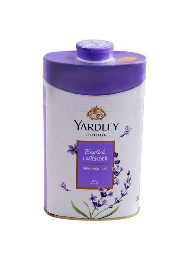 London English Lavender Perfumed Deodorizing Talc Talcum Powder 100Gm, 3.5 Ounce