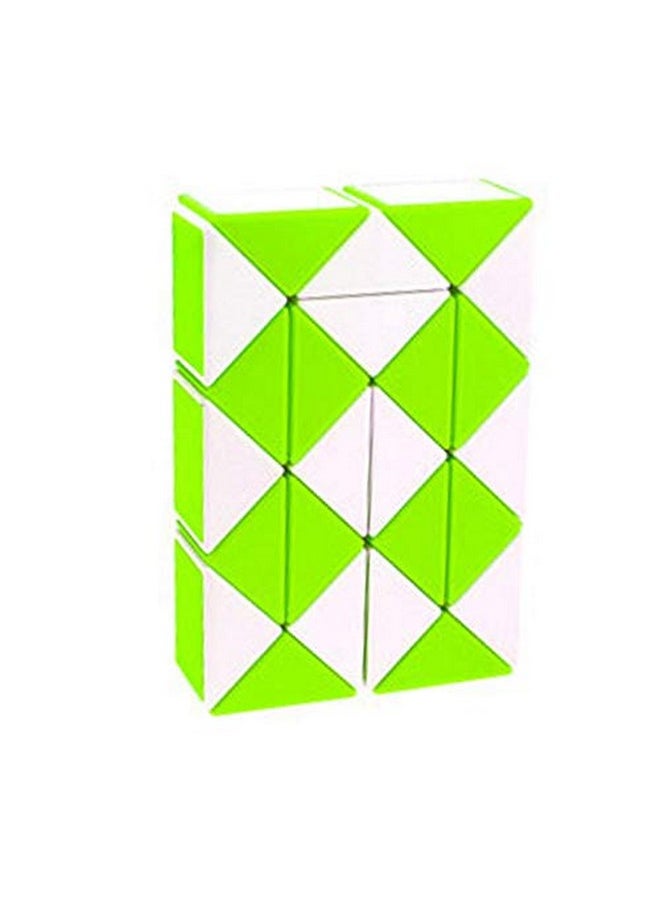 All Ages Qiyi Snake 24 Blocks Geometric Brain Teaser Ruler Cube Wedges Twist Puzzle Toy (Snake Cube)