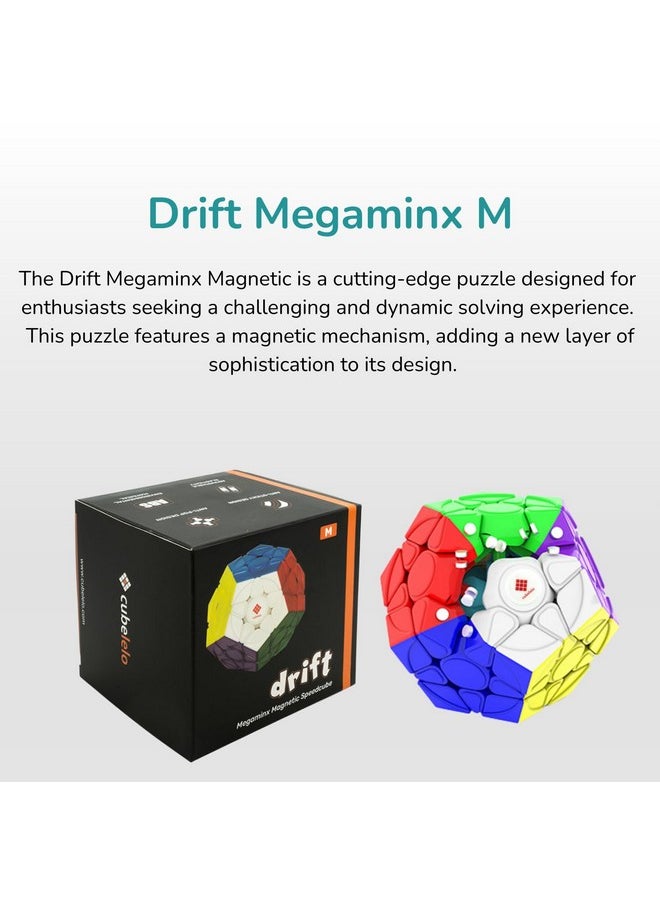 Drift Megaminx Magnetic Stickerless Speedcube - Precision Puzzle For Competitive Solvers, Kids & Adults | Smooth Turning, Durable Design, Ideal For Brain Teasers And Speedcubing Challenges