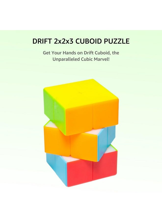 Drift 2X2X3 Cuboid Stickerless Puzzle | Unique Twist | Smooth Rotations For Stress Relief & Brain Teasers | Ideal Puzzle For Kids & Adults