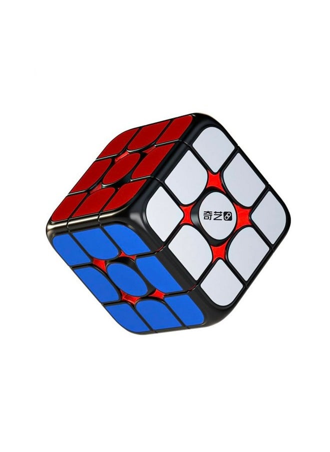 Qy Smart Magnetic Cube Stickerless (Tiled Version) High-Performance Bluetooth Speed Cubewwith Real-Time Stats & Tracking, Adjustable Tension & Magnets