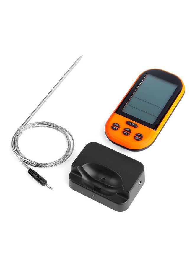 Digital Food Thermometer Orange/Black/Silver