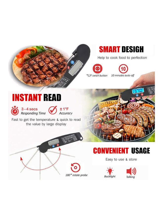 Digital Kitchen Thermometer Black