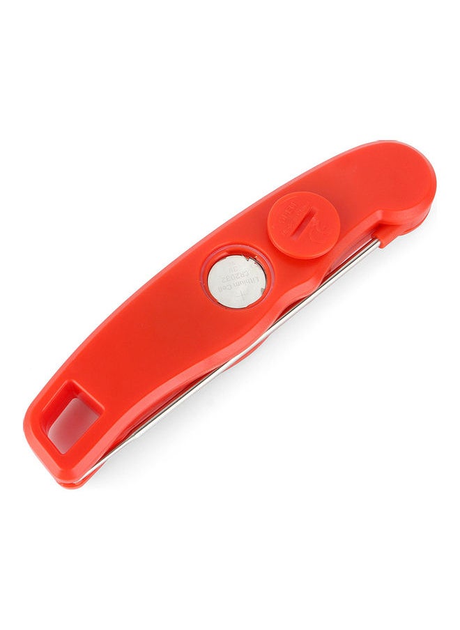 Foldable Digital Waterproof Thermometer Orange/Black 18.50 x 2.70 x 5.20cm