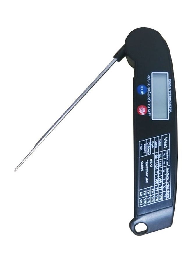 Foldable Digital Meat Thermometer Black