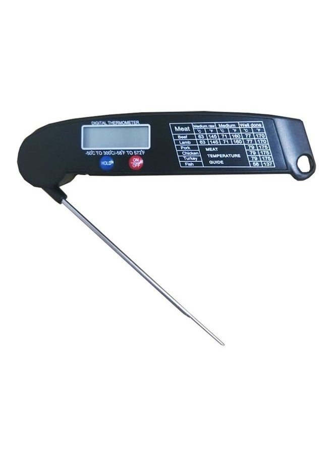 Foldable Digital Meat Thermometer Black