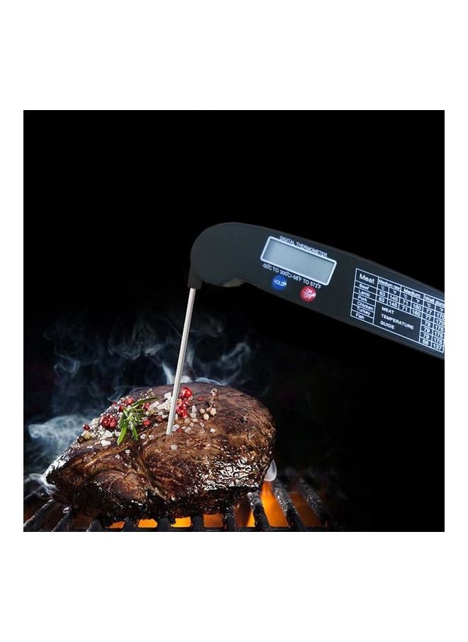 Foldable Digital Meat Thermometer Black