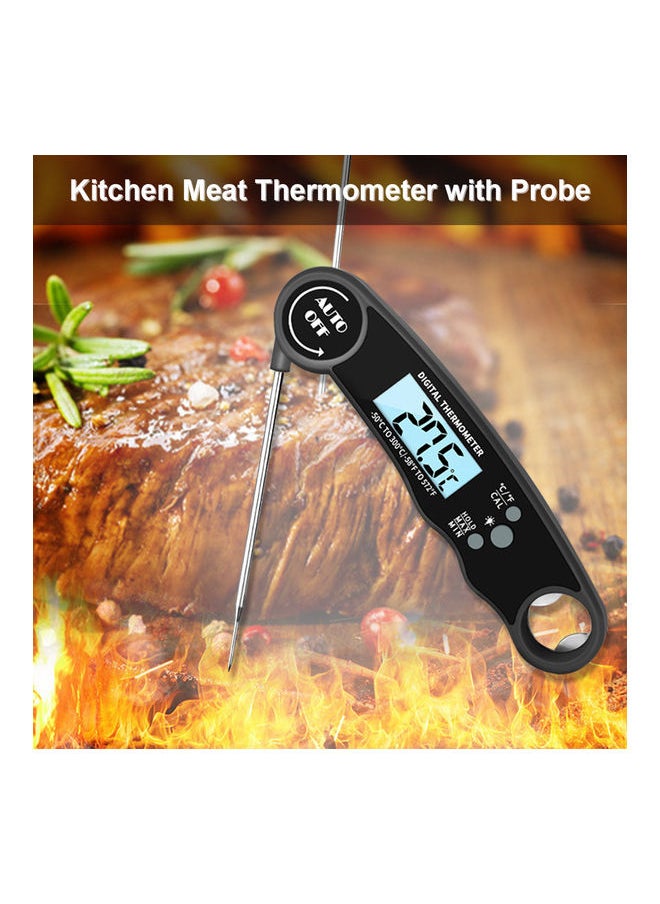 Digital Instant Read Meat Thermometer Black 17x3x5cm