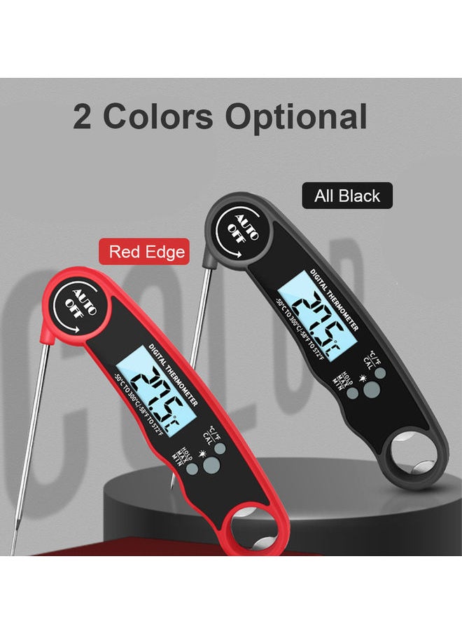 Digital Instant Read Meat Thermometer Black 17x3x5cm