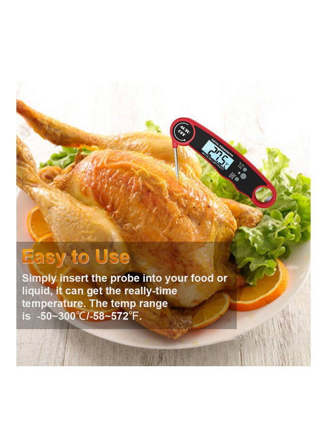 Digital Instant Read Meat Thermometer Black 17x3x5cm