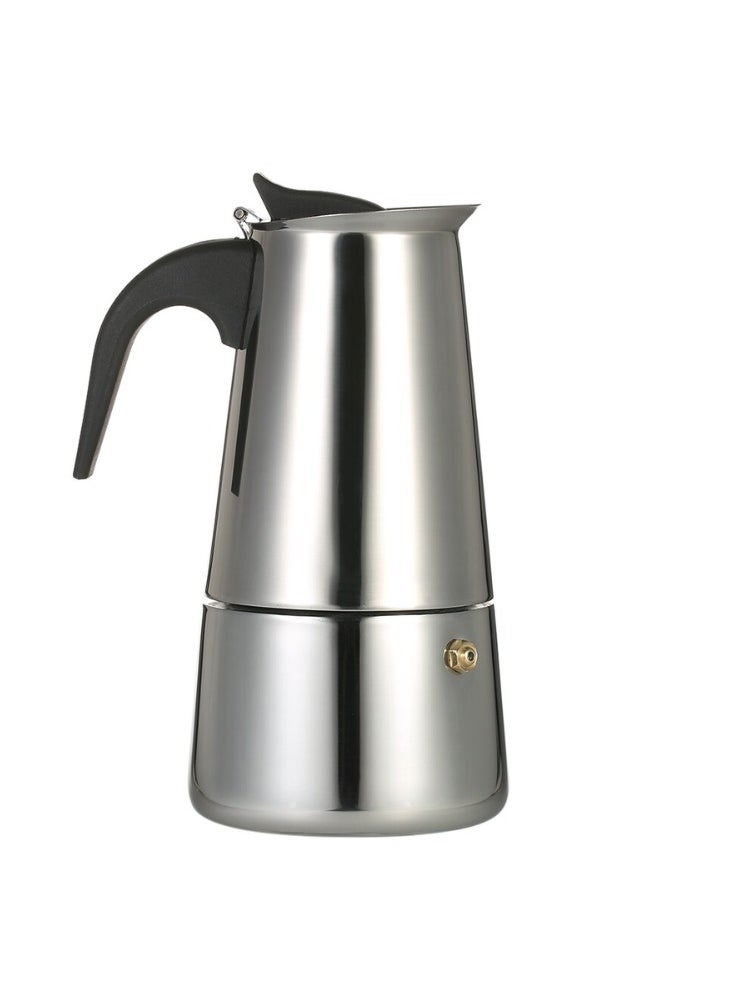 6-Cup Stainless Steel Stovetop Espresso Maker - Silver Moka Pot Coffee Percolator