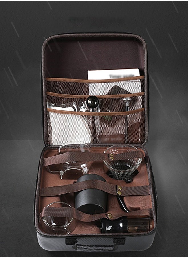 V60 Pour Over Coffee Maker Set With Carry Case Black 600ml