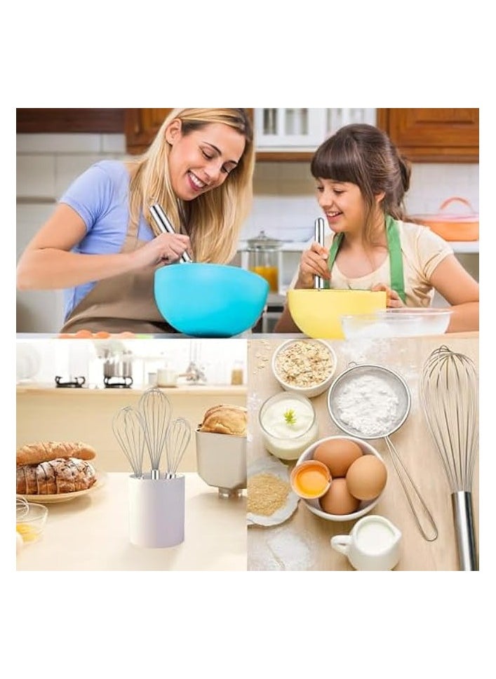 3-Piece Stainless Steel Whisk Set - 8