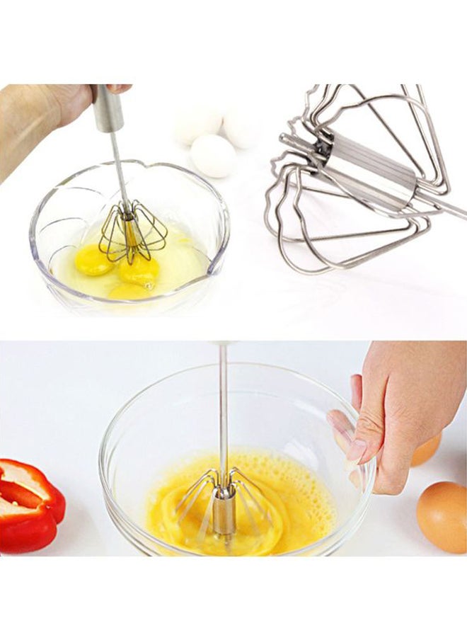 Handheld Egg Whisk Silver 29.6x4.8x1.8cm