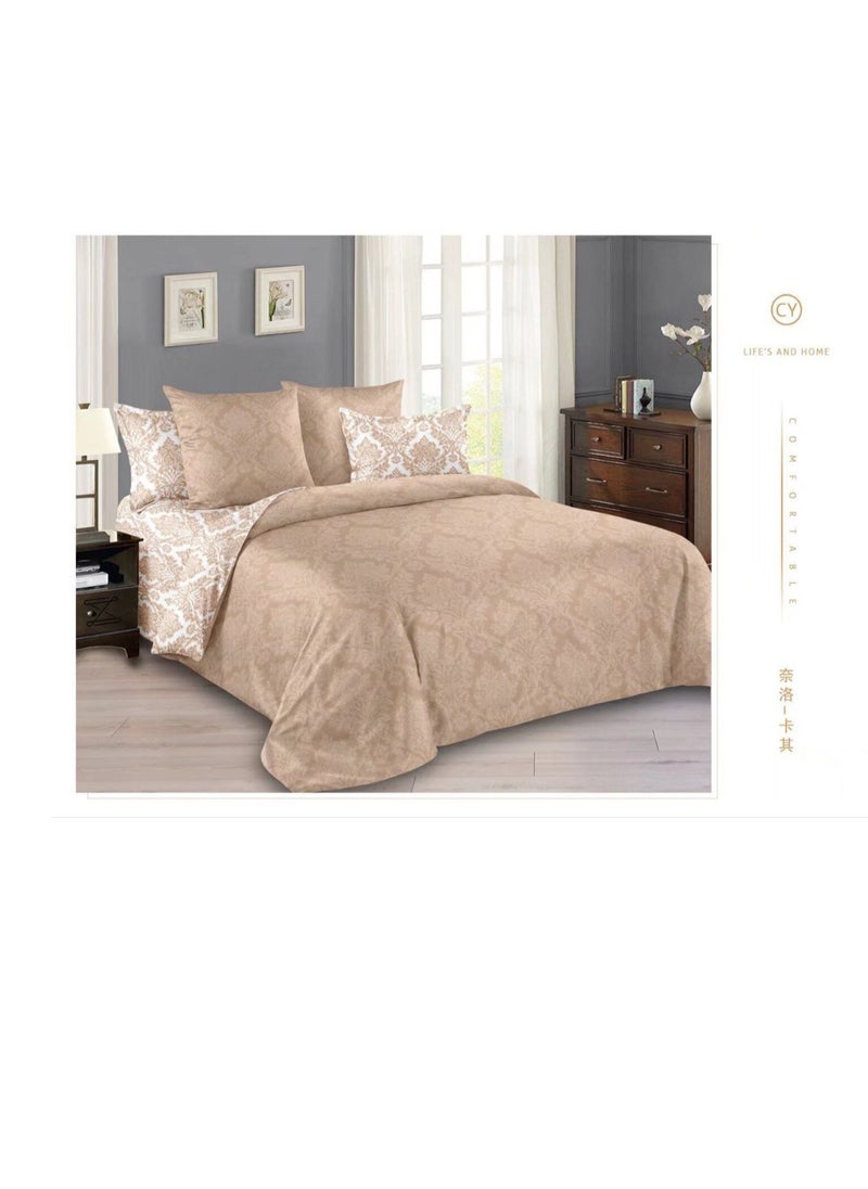 Embrace King Comforter Comforter set 6pcs set glazed cotton King size 1-PC fitted bedsheet 200 * 200cm,1-PCS Comforter 220 * 240 fixed, 4PCS Super Soft Pillowcases