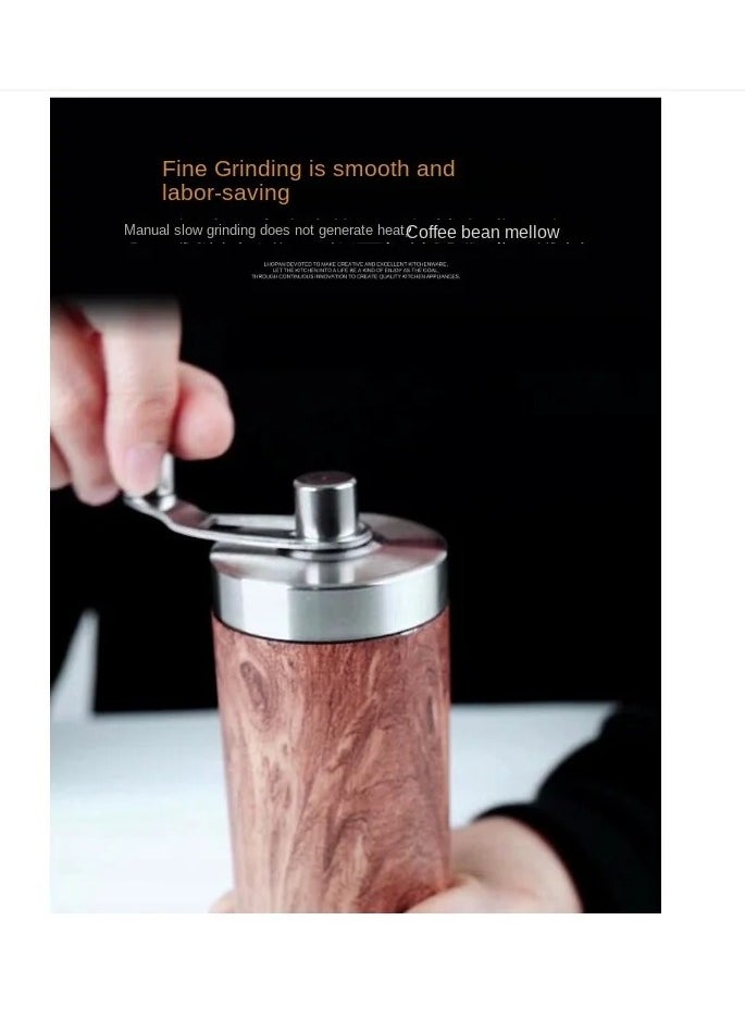 Portable Wood Grain Hand Coffee Grinder