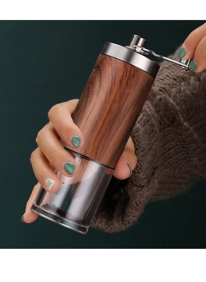 Portable Wood Grain Hand Coffee Grinder