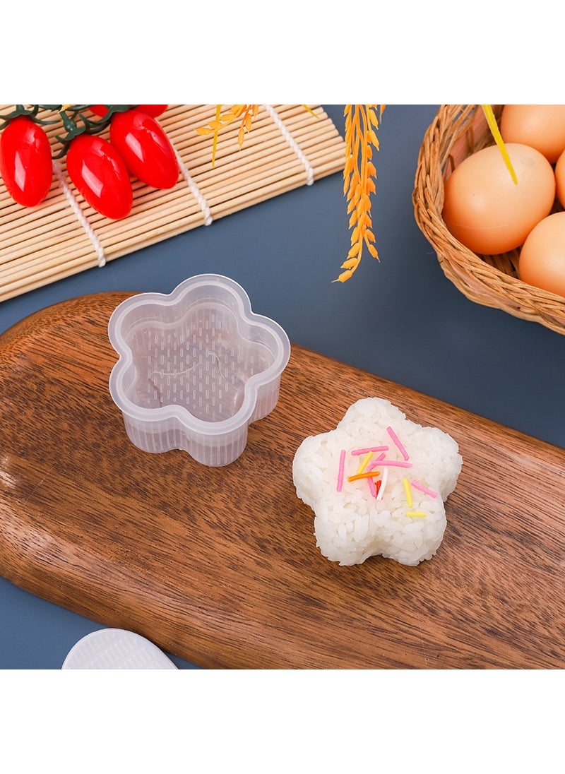 Cross-border special triangle sushi rice ball pinch mold childrens rice ball grinding tool food grade rice ball artifact wholesale 2# transparent plum blossom