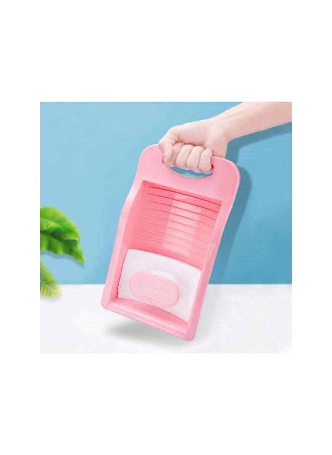 Mini Hand Wash Board, Wash Board Plastic Washing Board Household for Students Clothes Clean Laundry ( Pink )