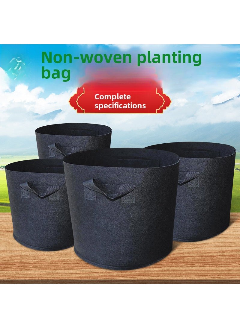 Portable Non-woven Planting Bag for Seedlings Black: 90*70 double handle