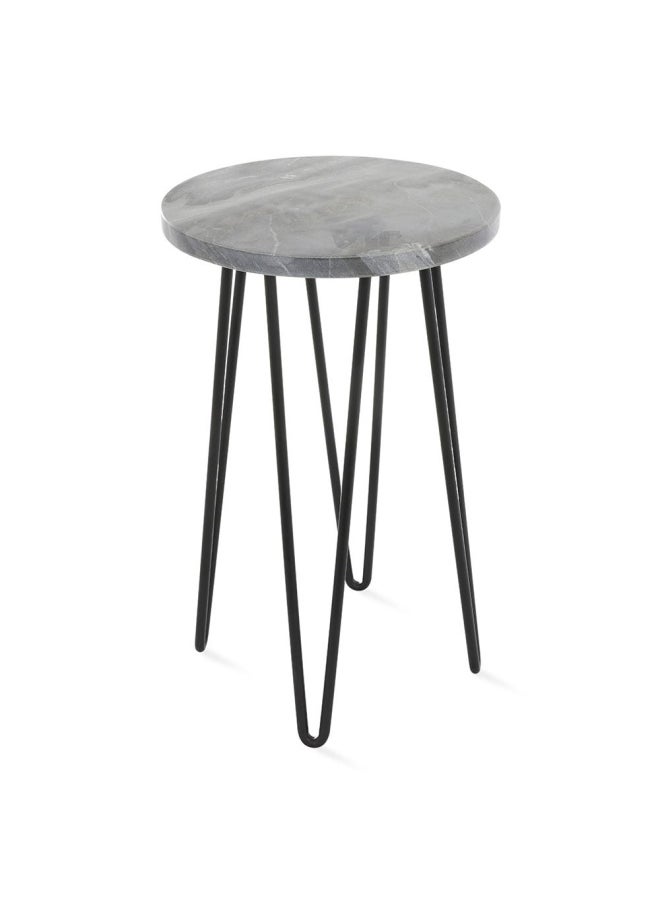 Grey Round  Plant Standwhtblk