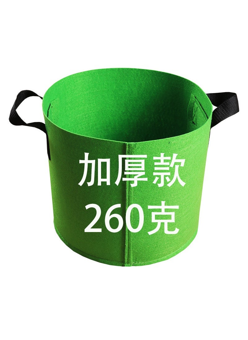 Portable Non-woven Planting Bag for Seedlings Green: 30*25 double handles