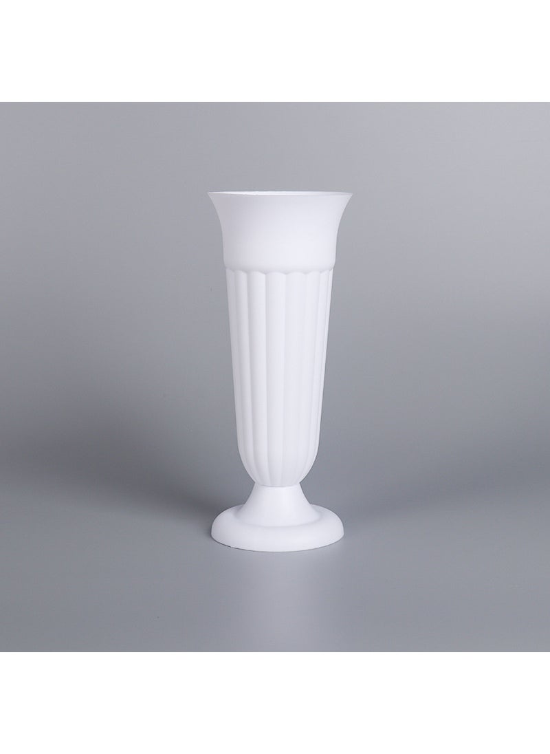 Durable PP Plastic Flower Pots for Desktop White bottle + base